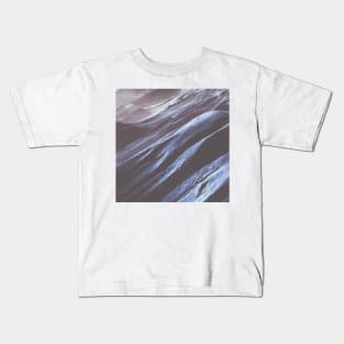 Blue Grey Mountains Oil Effects 5 Kids T-Shirt